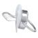 Nipple - Orthodontic dummy “I love mom”, with a cap, +12 months, silver, rhinestones