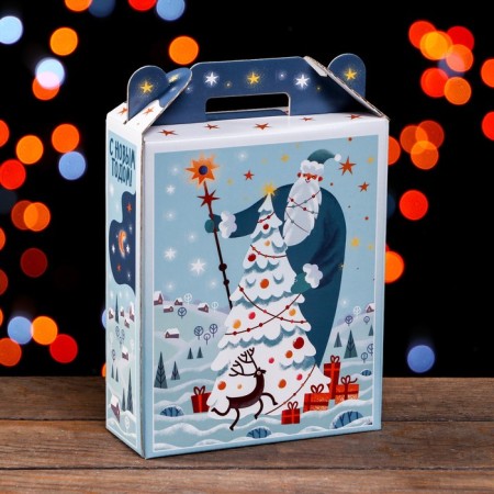 Gift box "Fantasy" in green 16.8 x 7 x 25 cm-1