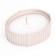 Candle "Oval" in a candlestick with narrow faces, 9x6.5x4cm, champagne