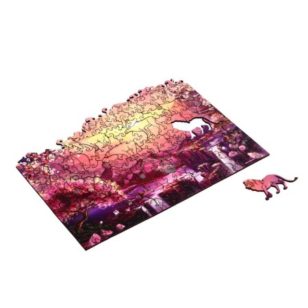 Puzzles wooden figured “Way to the East” Figure luminous details, 194 elements-4