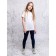 Legins for girls, height 128 cm, blue color