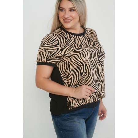 Female blouse, size 60, black color-3