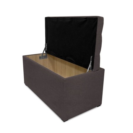 Puff with a lid and weighting, 800 × 400 × 420 mm, Dream velor, stone color-2