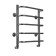 Water heated towel rail Domoterm "Stefano", P5, 5 crossbars, 400 x 500 mm, chrome