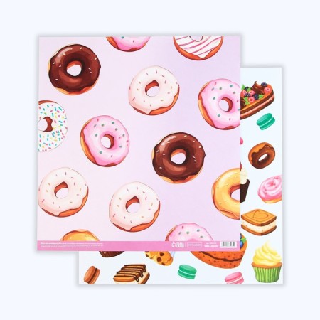 Scrapbooking paper "Sweets", 30.5 x 32 cm, 180 g/m²-1