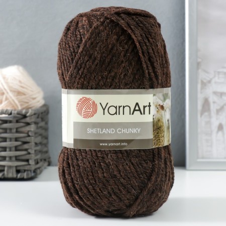 Gingerbread "Shetland Chunky" 50% acrylic, 50% wool 150m/100g (619 chocolate)