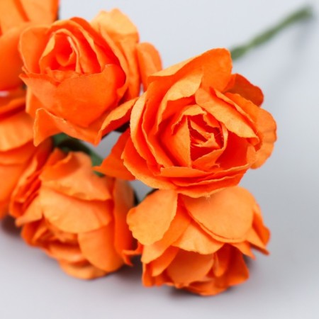 Decor for creativity "Tea roses" (set-bouquet 6 flowers) 9.5 cm d = 3 cm mix-4