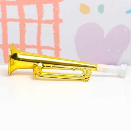 Dudka fan of children's "Horn", plastic, 19 cm, golden-1