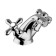 Zipponi Monet bidetor, 2-valve with a bottom valve, chromium color