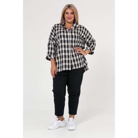Female shirt, size 56, black color-2