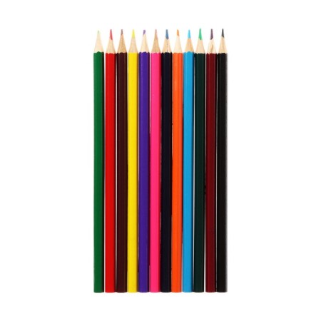 Pencils are colored, in a metal pencil case, 12 colors, sharpened-3