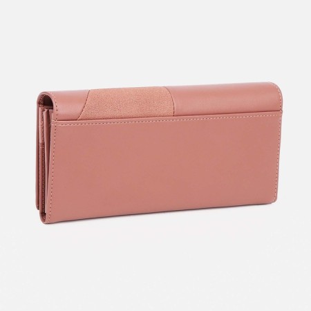 Women's wallet on magnets, pink color-1