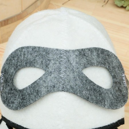 Hat for the bath "Pilot" felt, white, economy-1