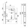 Latch allyur art l7050s w, matte white color, 18 mm bar without handles with a latch