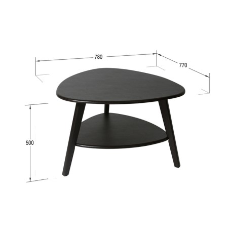 Brooklyn Journal table, 770 × 780 × 500 mm, color Venge-3