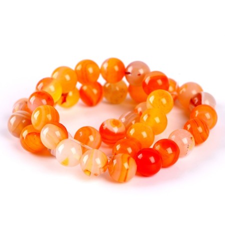 Beads made of natural stone "Yellow agate" set of 36 pcs., Size 1 pc. - 10 mm-2