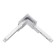 Connector L-shaped flum, white color