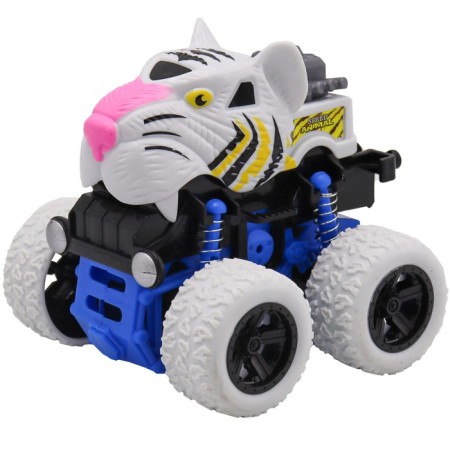 Friction Funky Toys "Tiger", 4x4, springs, white color
