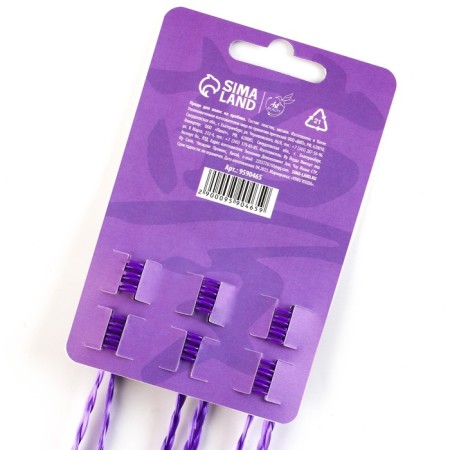 Hairpins, colored strands for hair on crab (6 pcs), 40 x 1.5 x 1 cm-1