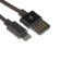 Lightning cable - usb, 2.1 a, metal braid, 1 meter, black
