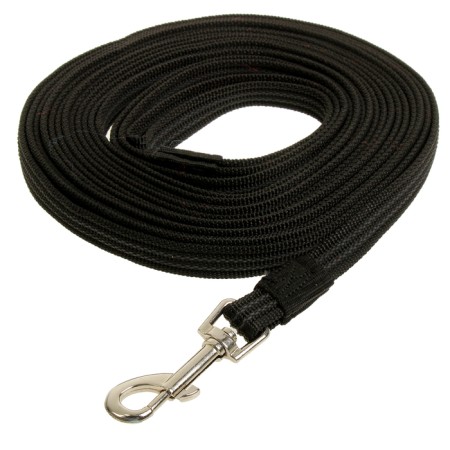Kaponnoye Zononic leash with latex thread, 7 m x 1.5 cm, black