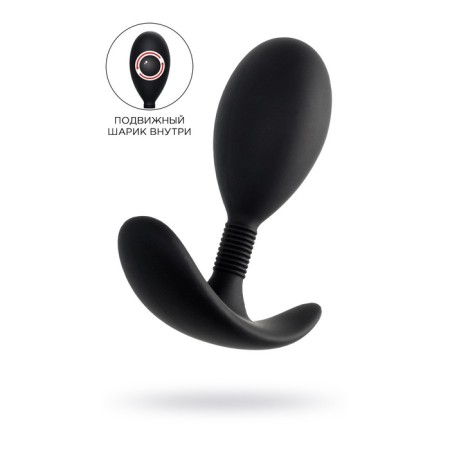 Anal plug A-Toys by Toyfa Tord M, silicone, black, 10.5 cm