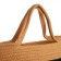 Female wicker bag without fastening, black/beige color