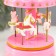 Musical mechanical souvenir "Carousel 4 horses" pink 9.6x9.6x15.5 cm