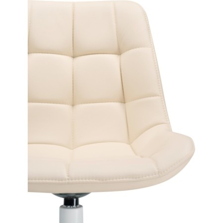 Computer chair Kelmi 1 plastic/eco -leather, white/ivory 51x61x78 cm-4