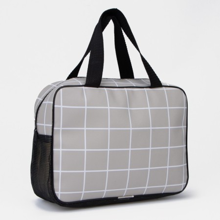 Lightning cosmetic bag, gray color