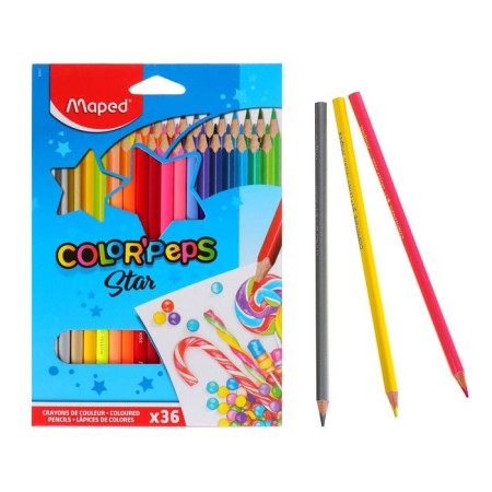 Three -sided pencils, 36 colors, Maped Color Peps-2