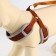 Soft holl set, leash 120 x 1.5 cm with a swivel, m, ok 32-72 cm, og 32-72 cm, brown