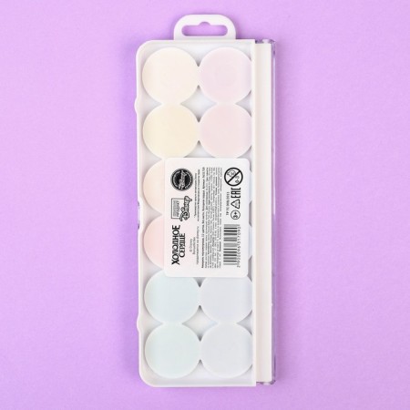 Watercolor pearl "Cold heart", 12 colors, without brush-7