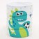 Basket for storing toys "Dino", 50 x 40 cm, white, green