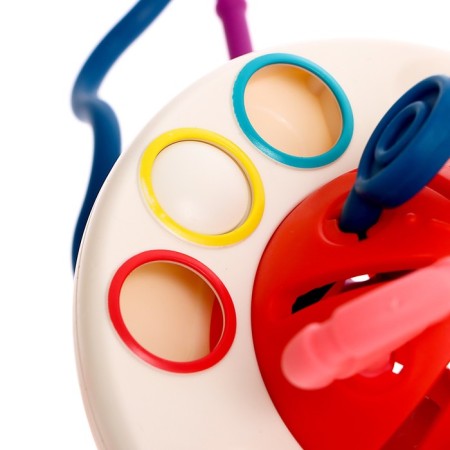 Developing toy "Octopus", with tactile rubber bands, Mix color-8