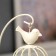 Summary Metal "Cage with a bird" White, 23x10x10 cm