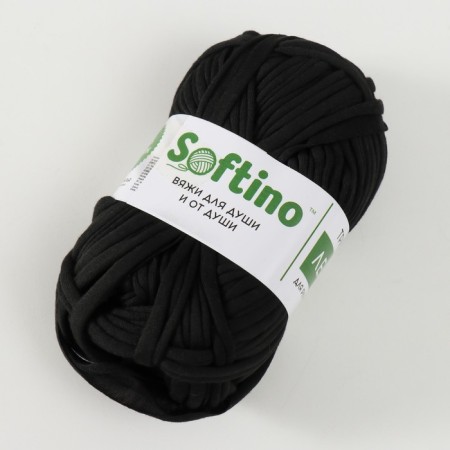 Knitted yarn 100% cotton "lentino mini" 100 g 40 m color 09 coal-black