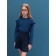 Longsliv children's amrobaby ruffle, height 128 cm, blue color