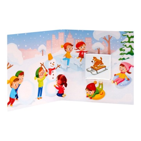 New Year. Chocolate postcard "unforgettable fun", 5 g-1