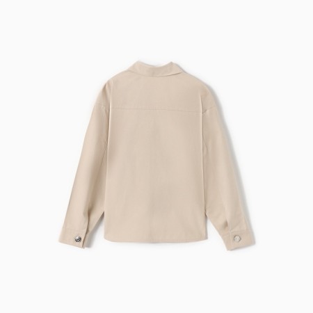 Children's shirt minku: jeans collection, beige color, height 140 cm-12