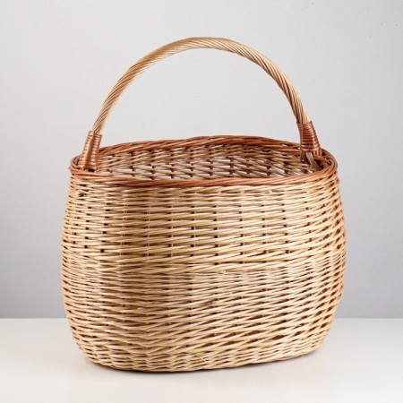 Basket "Uralskaya", 15 l, bottom 18x28 cm, top 24x34 cm, h = 28/40 cm, willow-1