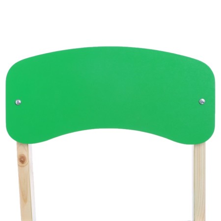Wooden chair, children's, adjustable, green color-2