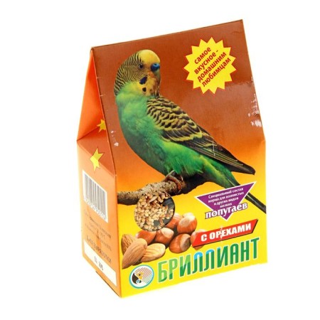 Diamond food for parrots, with nuts, 400 g