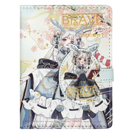 Gift notebook, A6, 100 sheets, a colored block, with a curly knife on a magnet, "anime", mix-4