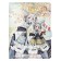 Gift notebook, A6, 100 sheets, a colored block, with a curly knife on a magnet, "anime", mix