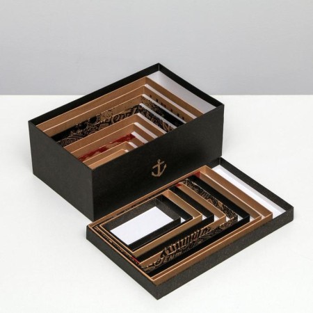 A set of craft boxes 10 in 1, gift packaging, “brutality”, 12 x 7 x 4 - 32.5 x 20 x 12.5 cm-9