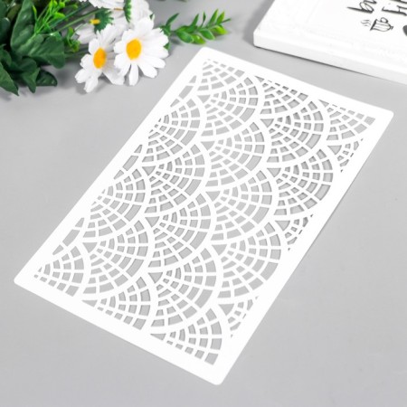 Plastic stencil "Textual pattern" 24x16 cm-1