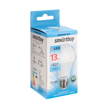 Smartbuy, E27, A60, 13 W, 4000 K, daylight white light lamp-2