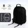 Youth backpack on lightning, 4 outer pockets, black/gray color