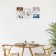 Wall clock, series: photo frames, "flower", smooth move, 52 x 26 x 3 cm, dial 11 x 17 cm 7403
